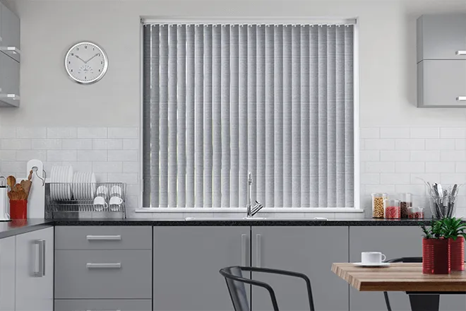Vito Grey - Textured Rigid Pvc Vertical Blind