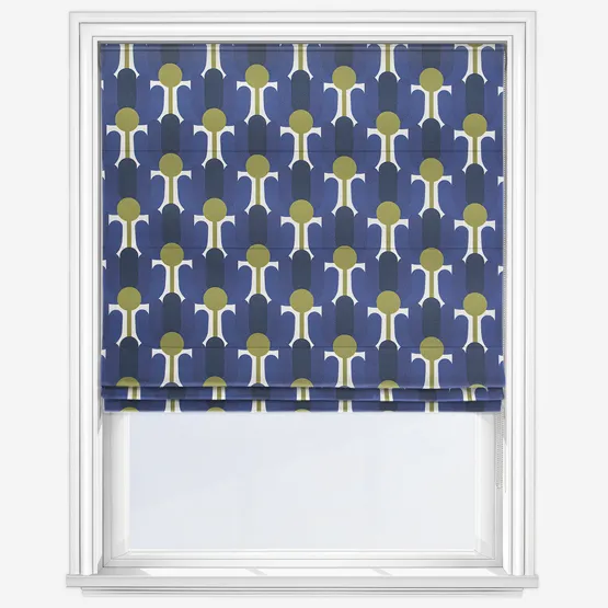 Orla Kiely Florida Navy Roman Blind