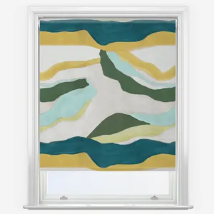 Sonova Studio Abstract Landscape Ocean Blue Roller Blind