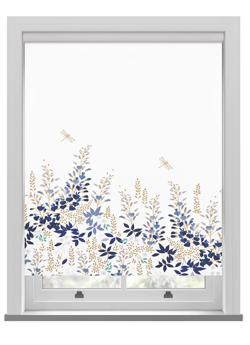 Sara Miller Wisteria White Roller Blind