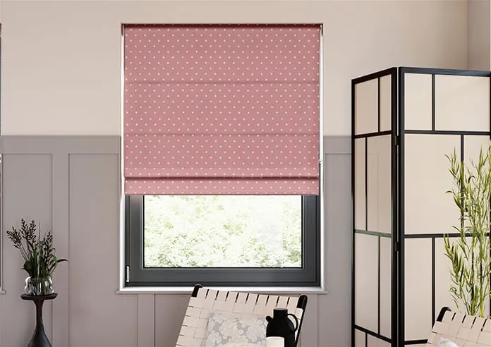 Dotty Rose - Roman Blind