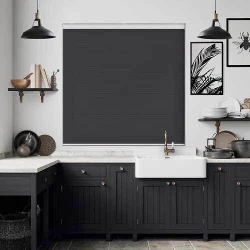 Maven Raven Grey Cordless Honeycomb Pleated Blind