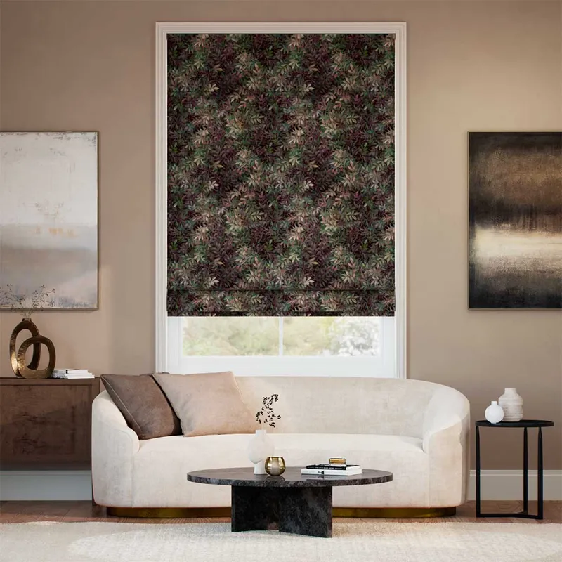 Congo Velvet Mulberry Roman Blind