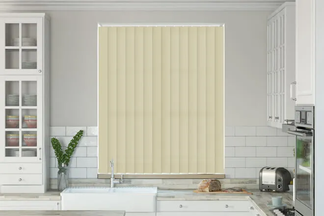 Alpha Cream - Fire Retardant & Moisture Resistant Vertical Blind