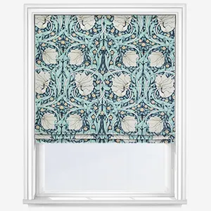 William Morris At Home Pimpernel Velvet Indigo Roman Blind