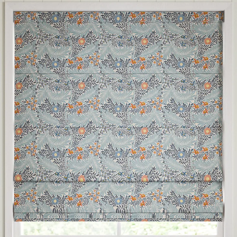 William Morris Larkspur Made To Measure Roman Blind Woad