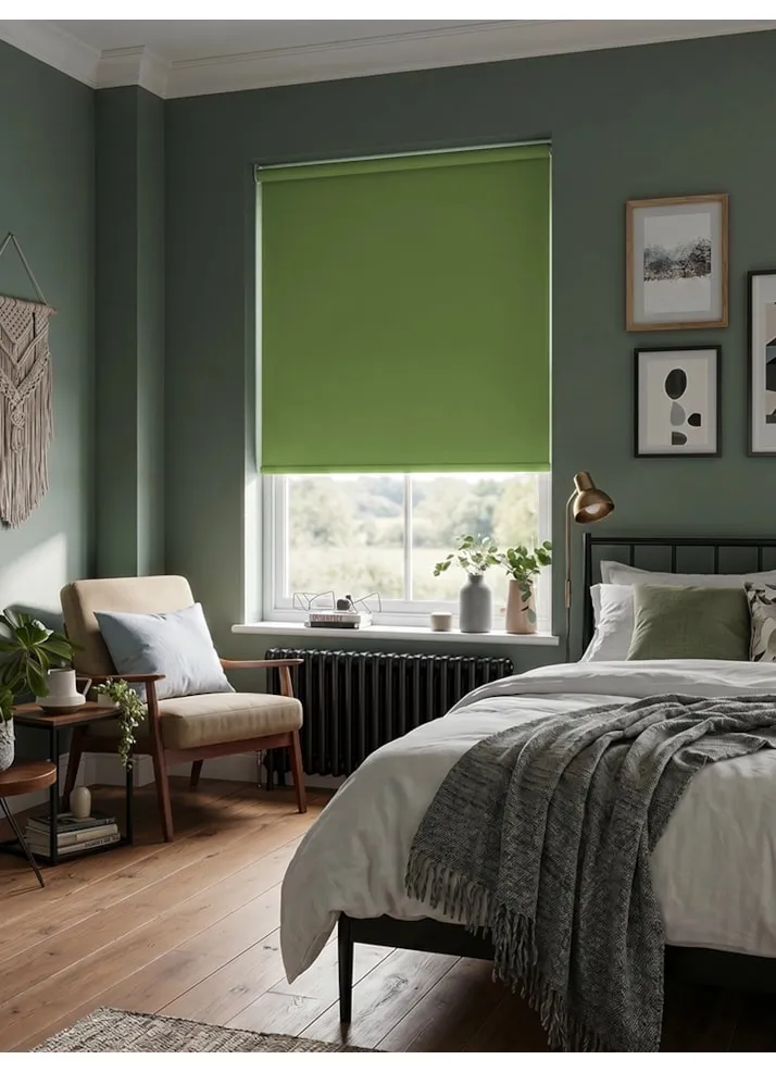 Avocado Green Blackout Roller Blind