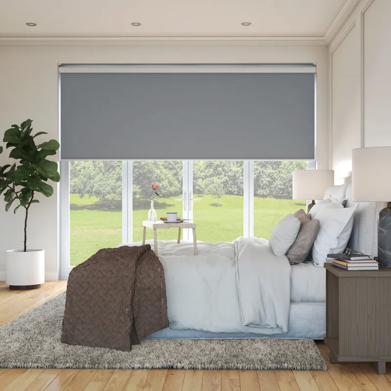 Zenith Wb Xl Blackout Pure Grey Extra Wide Electric Roller Blinds
