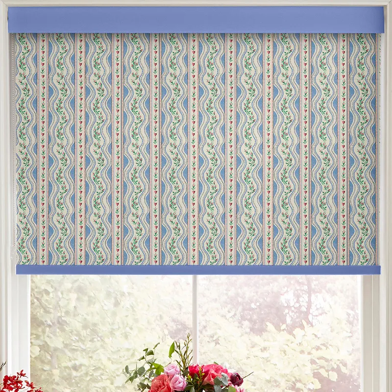 Cath Kidston Wiggle Rose Made To Measure Roller Blind Blue