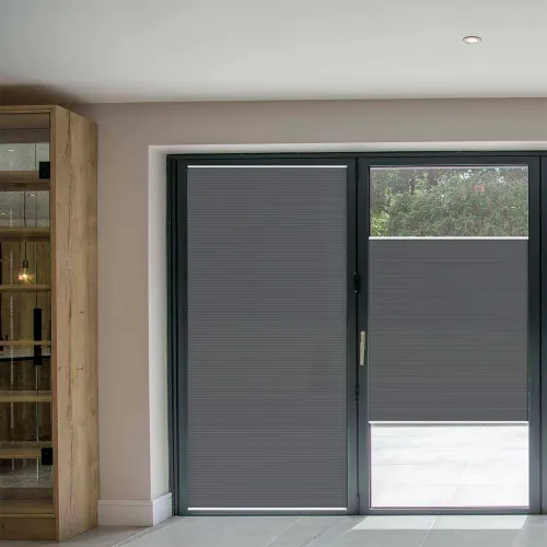 Fittoframe Dovestone Blackout Anthracite Honeycomb Pleated Blind