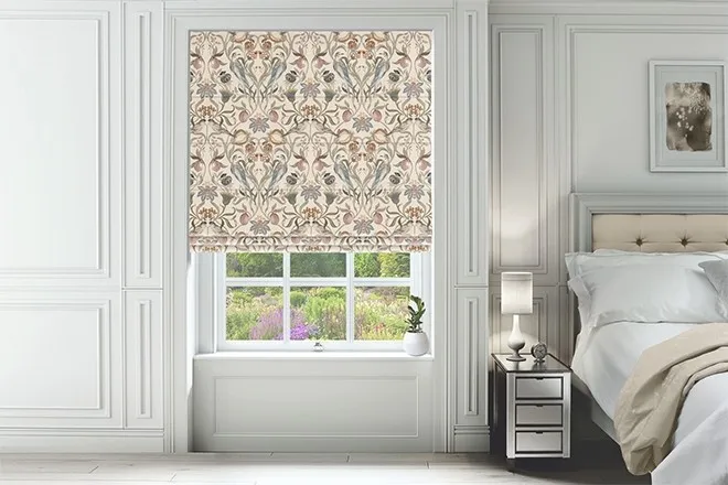 Joy Stone - Floral Pattern Roman Blind