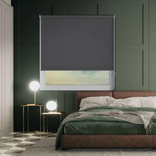 Bedtime Midnight Grey Roller Blind