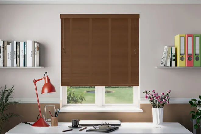 Nova Scotia Walnut - Wooden Blind Brown Tape