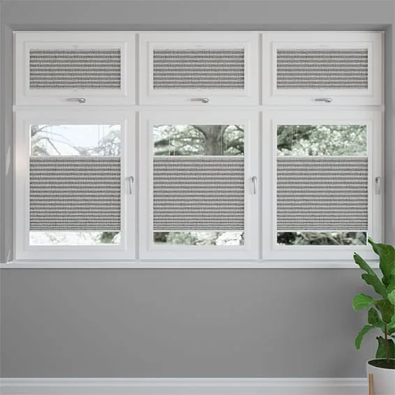 Perfect Fit Duoshade Grey Weave Thermal Blind