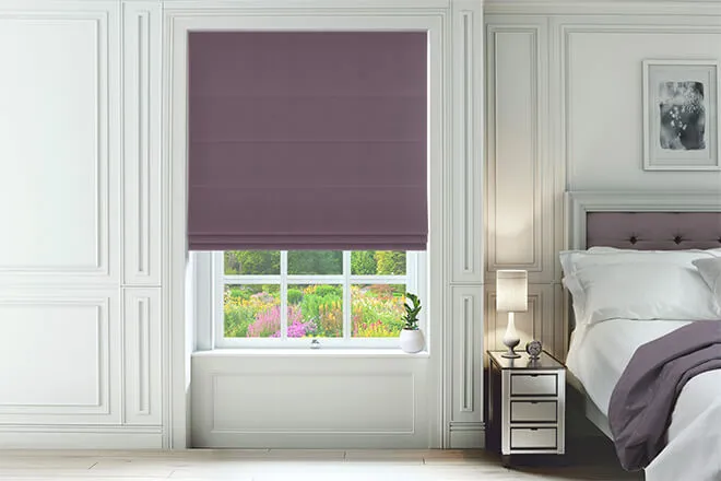 Omni Heather - Velvet Twist Fit No Drill Roman Blind