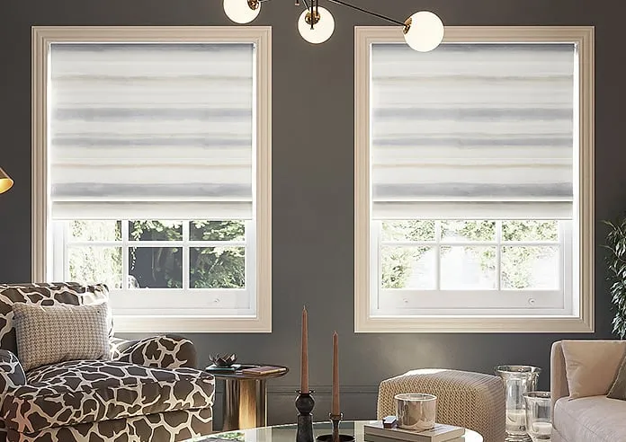 Ombre Velvet Silver - Roman Blind