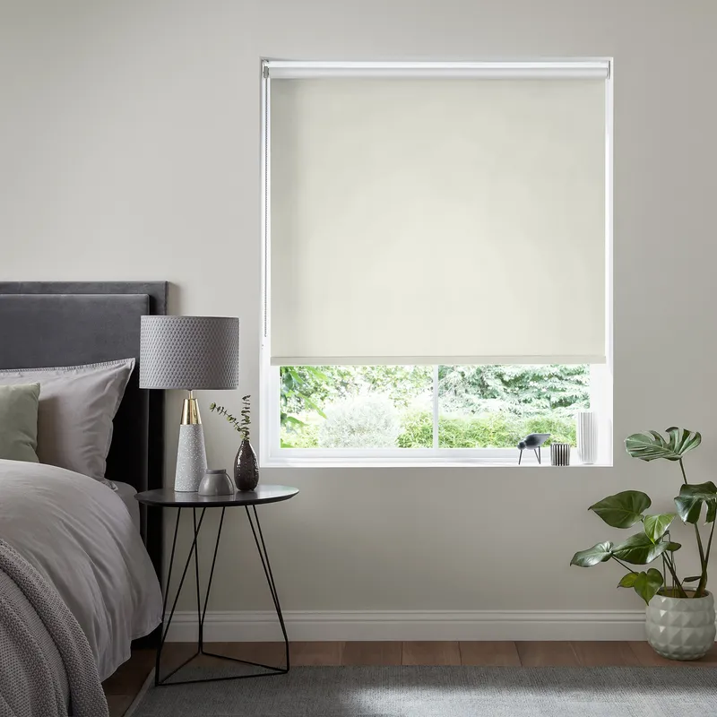 Insta Fit No Drill Wisteria Blackout Cream Roller Blinds - Fit In 30 S