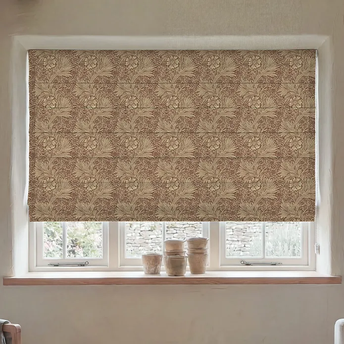 William Morris Marigold Made To Measure Roman Blind Red
