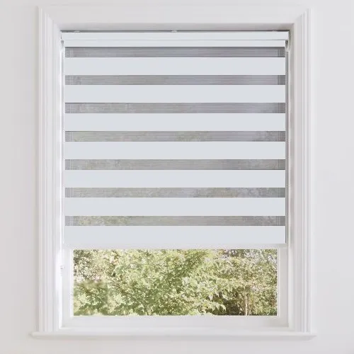 Dayspring White (Blackout/sheer) Day & Night Roller Blinds