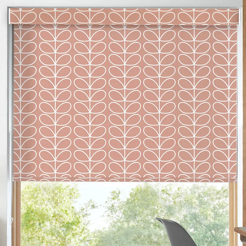 Orla Kiely Linear Stem Made To Measure Blackout Roller Blind Bubblegum