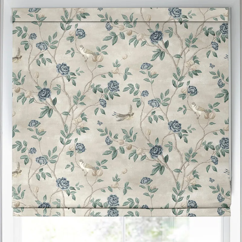 Laura Ashley Eglantine Made To Measure Roman Blind Seaspray