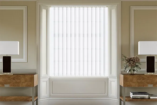 Amber White - Textured Vertical Blind