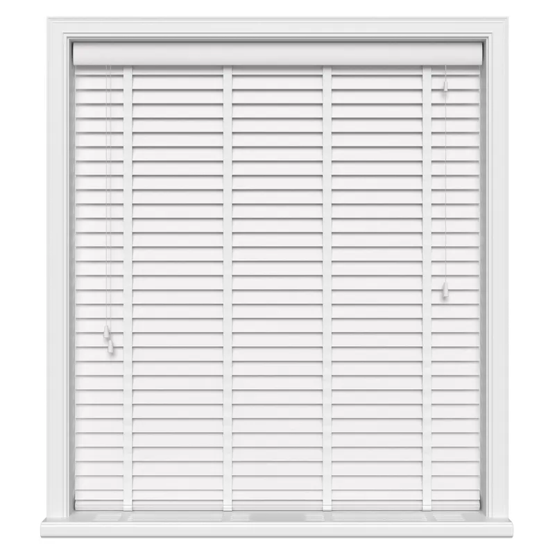 Frost White Grain & Cotton Luxury Ecowood Uk - Wooden Blinds