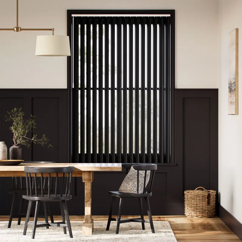 Rigid Pvc Tokyo Midnight Blackout Vertical Blind