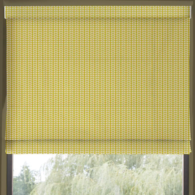 Orla Kiely Tiny Stem Made To Measure Roman Blind Yellow