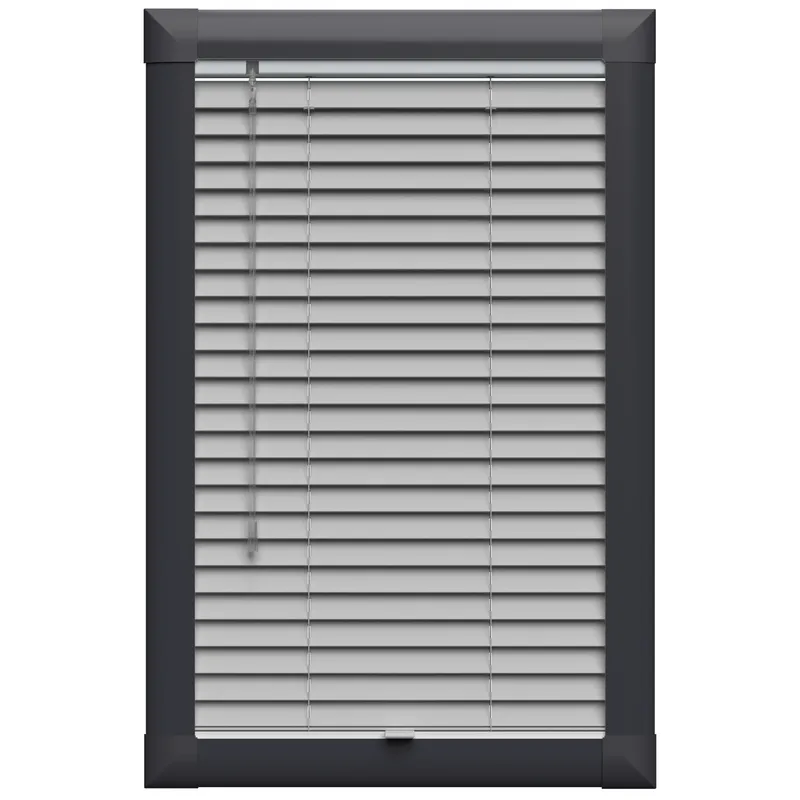 Misty Grey Perfect Fit Anthracite Frame Uk - Wooden Blinds