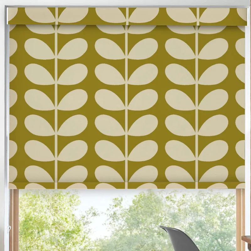Orla Kiely Jumbo Solid Stem Translucent Made To Measure Roller Blind Seagrass