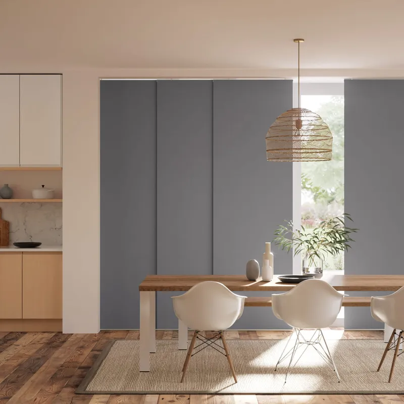 Titan Blackout Harbour Grey Panel Blind