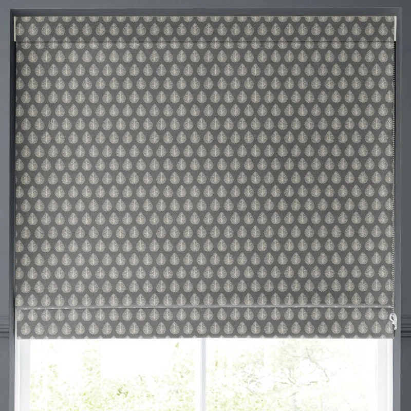 Emily Bond Jaipur Made To Measure Roman Blind Smoke
