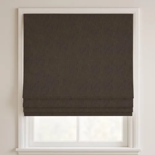 Orbit Chocolate Deluxe Roman Blinds