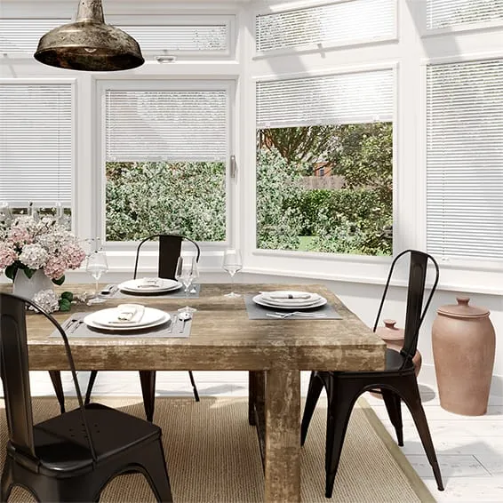 Matt White Perfect Fit Venetian Blind Venetian Conservatory Blind