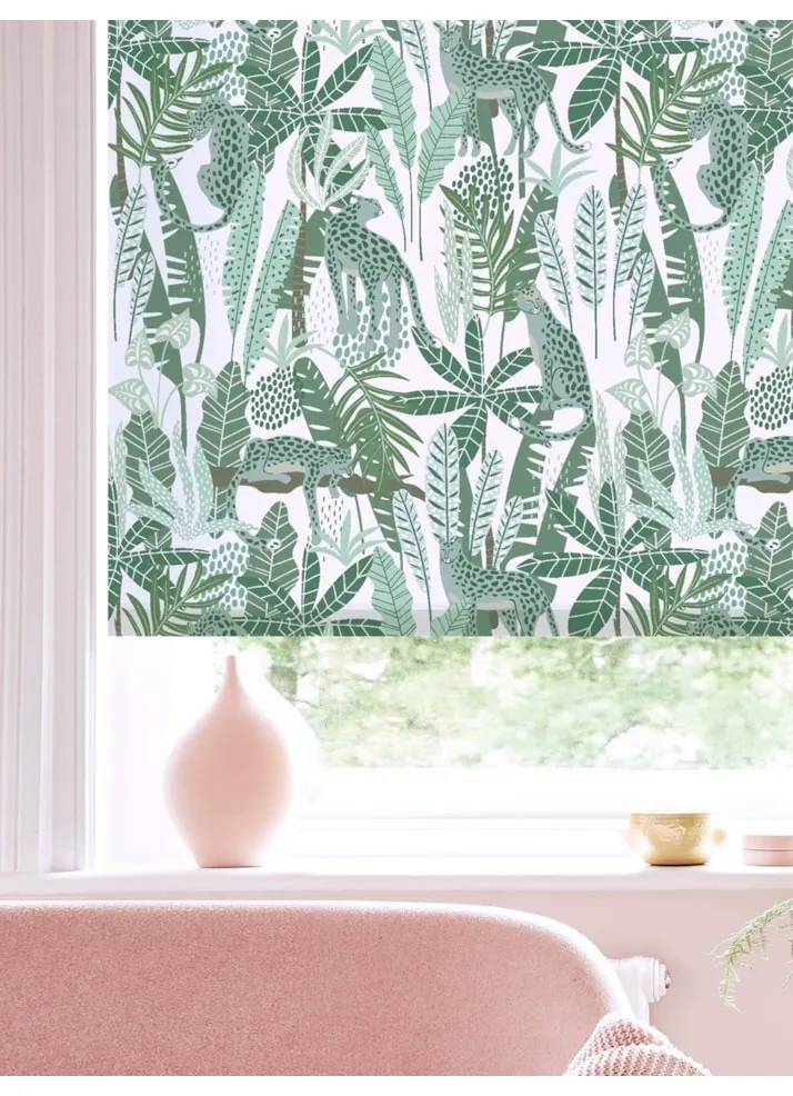 Junglist Mint Floral Roller Blind