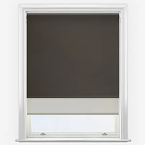 Optima Blackout Brown & Natural Double Roller Blind