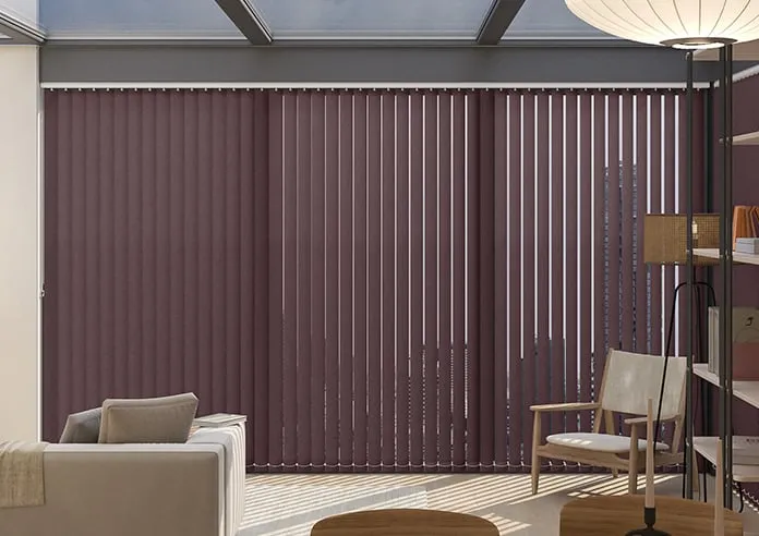 Roma Aubergine - Vertical Blind