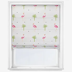 Sara Miller Flamingo Cream Roman Blind