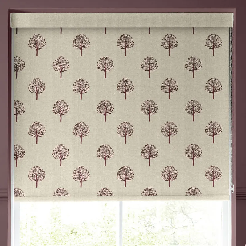 Emily Bond Yew Tree Translucent Made To Measure Roller Blind Mulberry