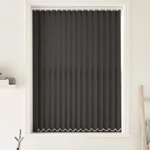 Urban Fr Black (Moisture Resistant) Bathroom Vertical Blinds