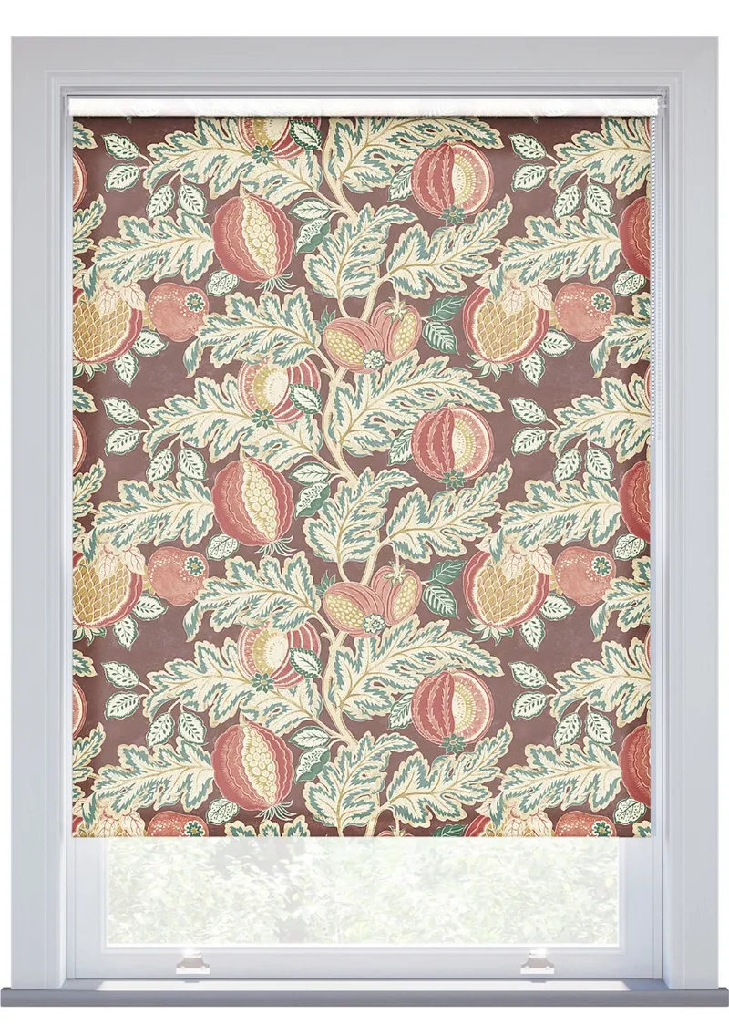 Jl X Sanderson Cantaloupe Multi Mulberry Agave Roller Blind