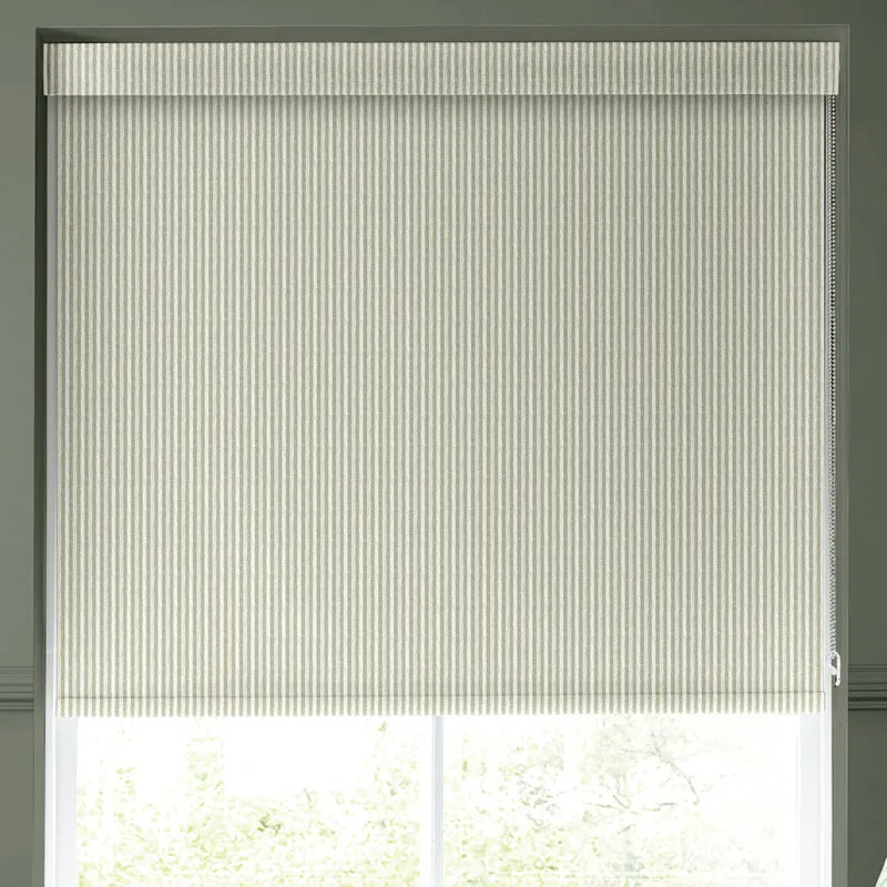 Emily Bond Oscar Stripe Translucent Made To Measure Roller Blind Sage