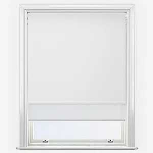 Supreme Blackout White & Sunvue White Double Roller Blind