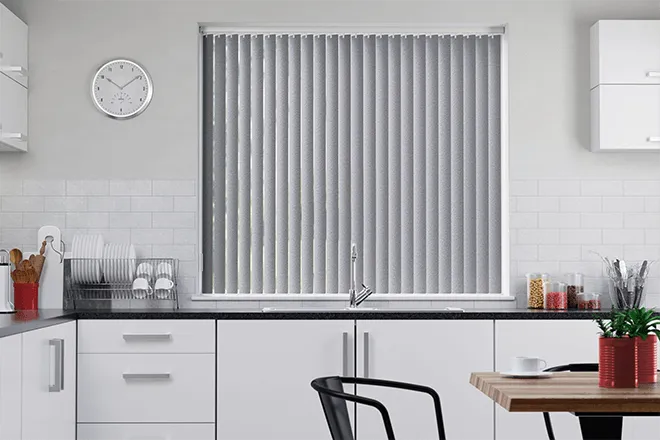 Tuka Grey Satin Finish - Rigid Pvc Vertical Blind