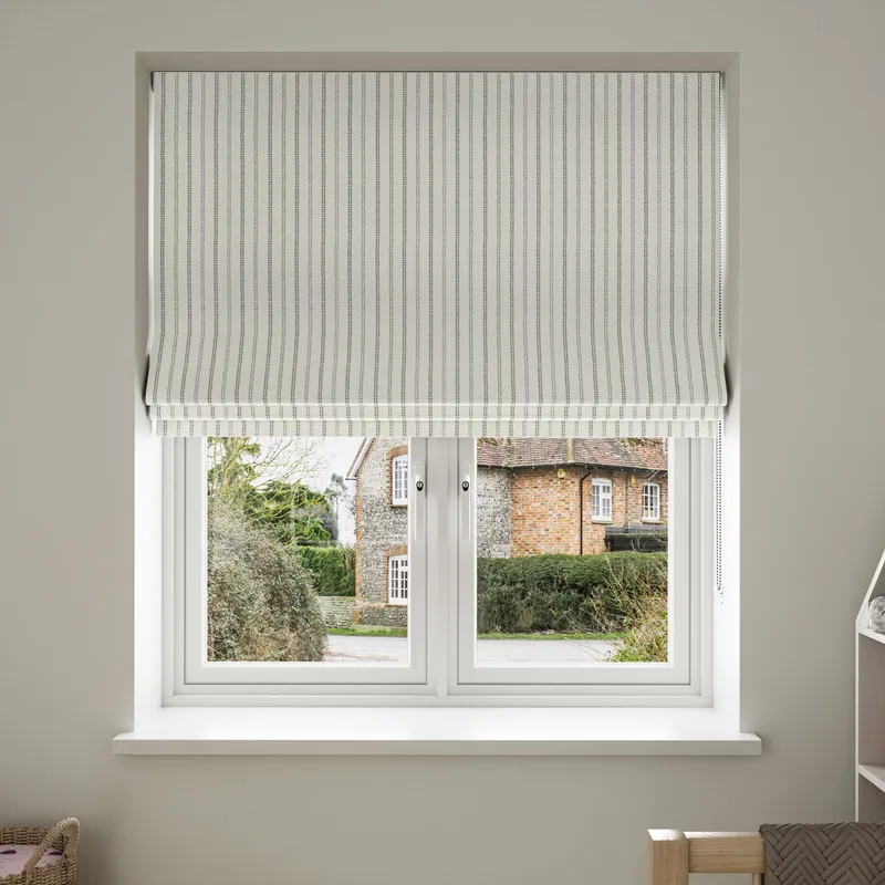 Laura Ashley Candy Stripe Dove Grey Blinds Uk