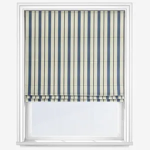 Seaton Stripe Navy Roman Blind