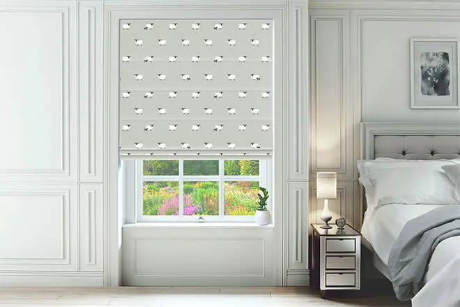 Sophie Allport Sheep Pebble - Designer Roman Blind