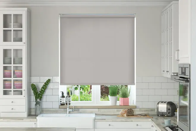 Alpha Dove - Fire Retardant & Moisture Resistant Roller Blind
