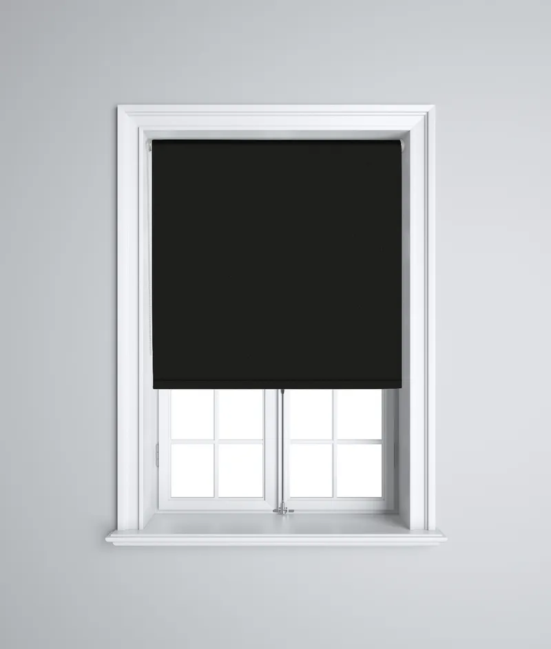 Darktex Fr Black 3m 230v Relay Operated Electric Roller Blinds